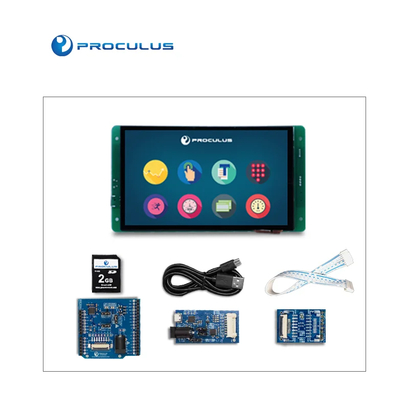 Proculus 2.8 inch China rs232 uart HMI Touch Control System Programmable Mini Lcd Display for medical equipment