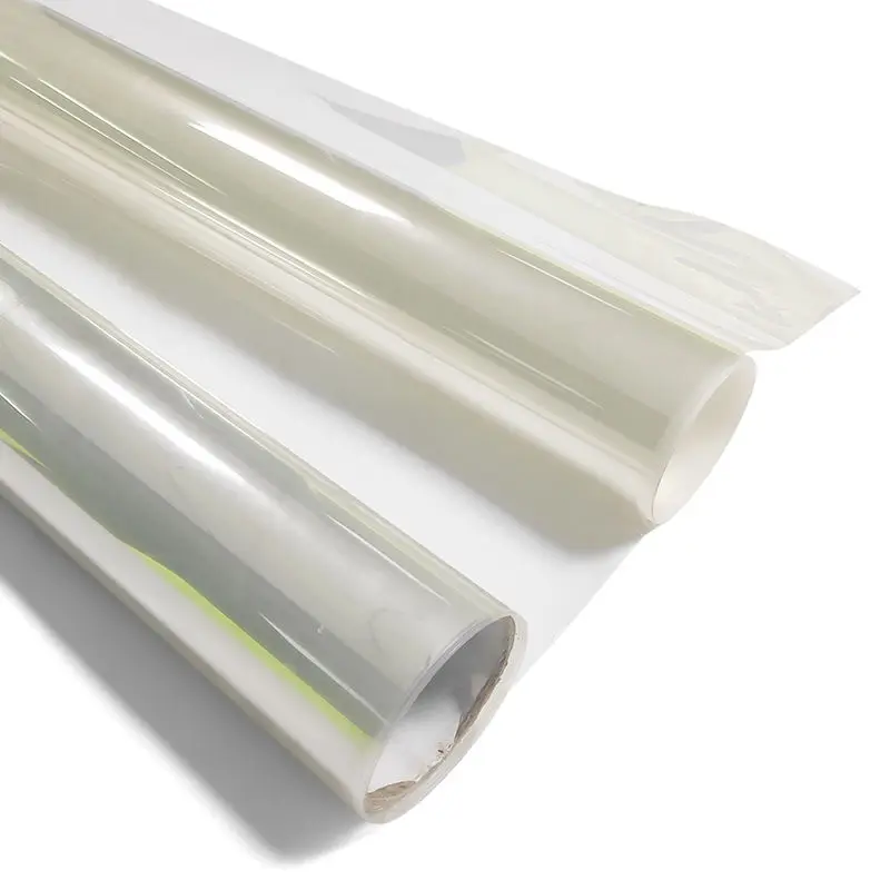 2mil 4mil 8mil 12mil Self adhesive strong glue safety building glass film explosion proof building window security film