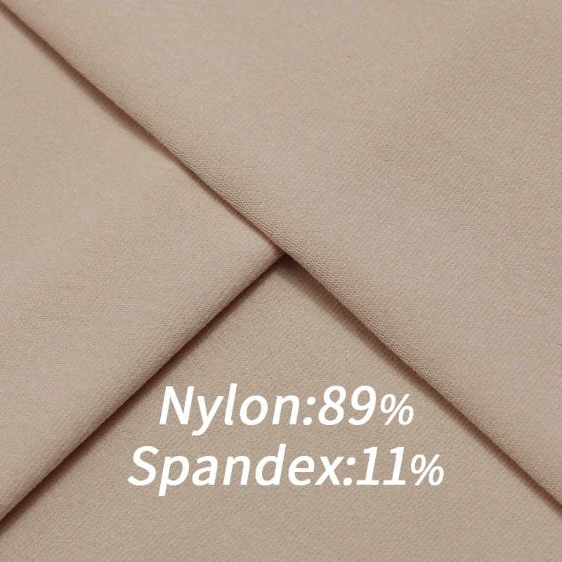 A3411 OEM ODM 4 Way Stretch Elastane 180GSM 89 Nylon 11 Spandex Single Jersey Knitted Fabric for Underwear