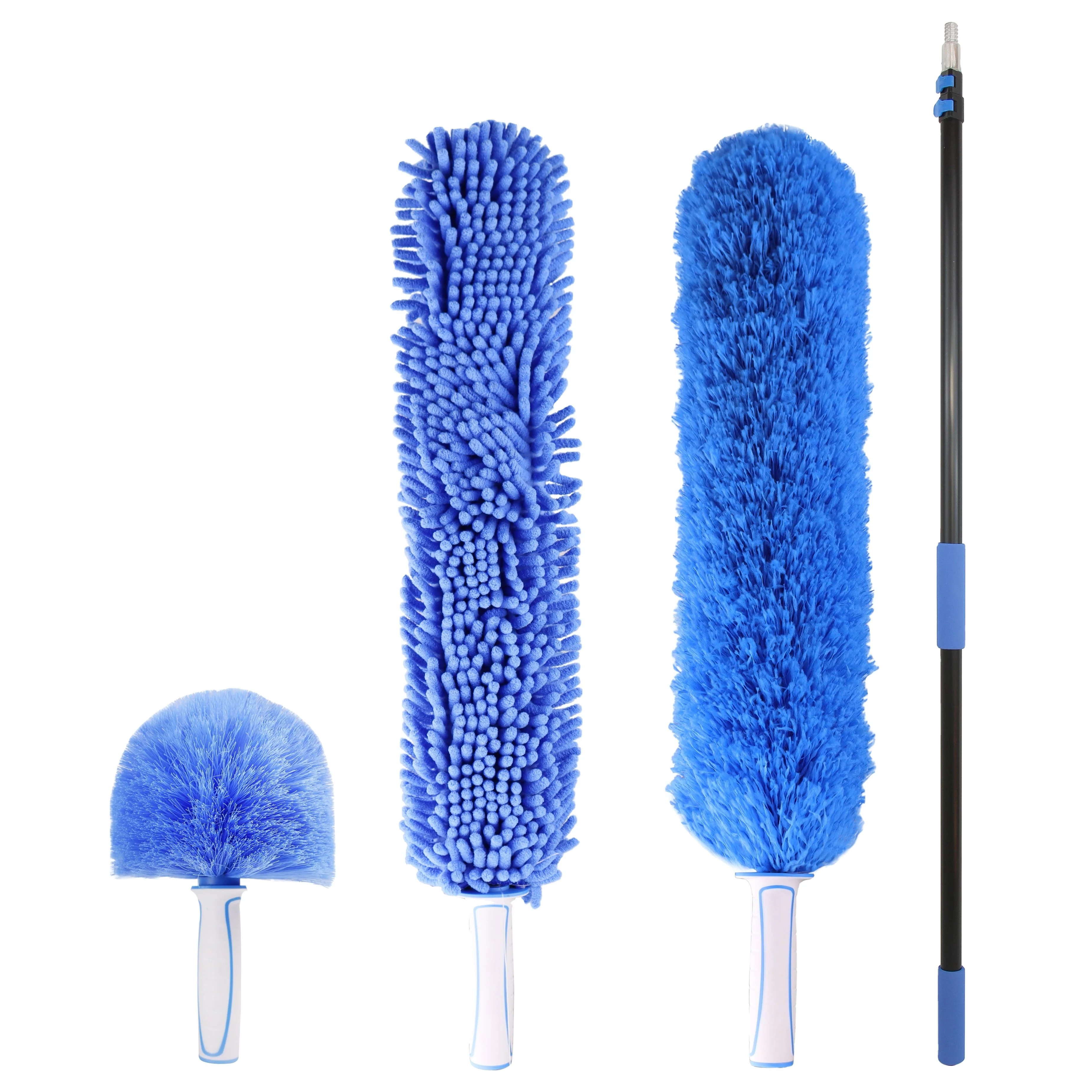 Multi-function Three Piece Sets Flexible Telescopic Microfiber Duster&Cleaningg Brush&Chenille Dust Duster