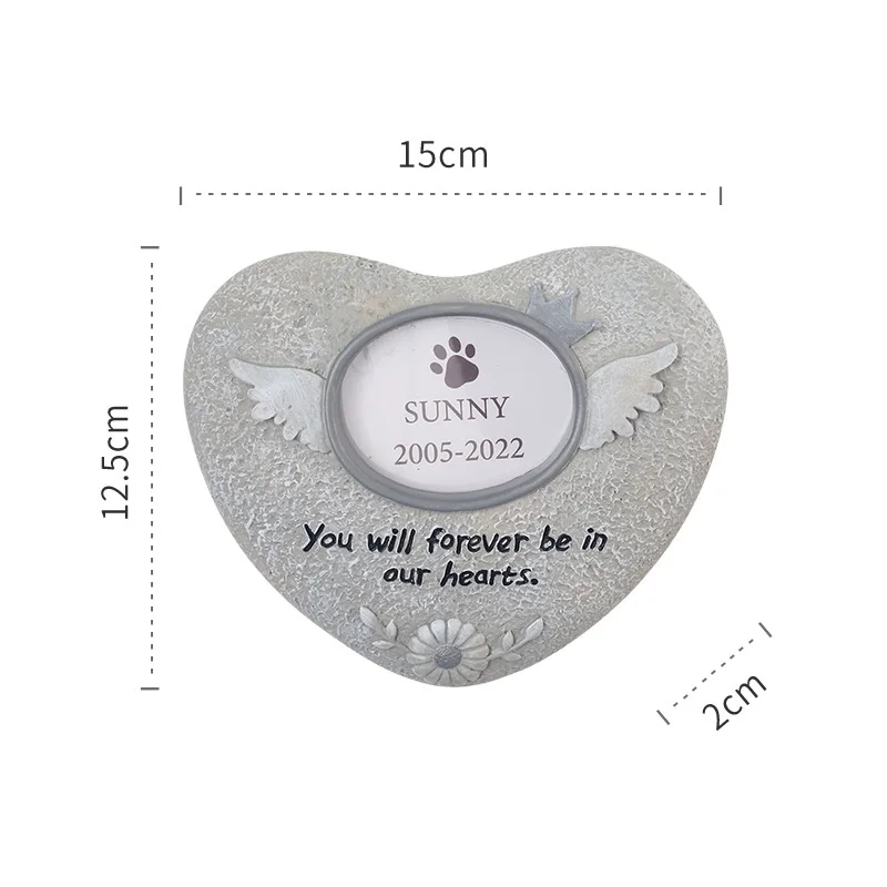 Pet Memorial Garden Stone  Hand-Painted High-Quality Pet Tombstones  Beloved Memorial Stones Grave Markers