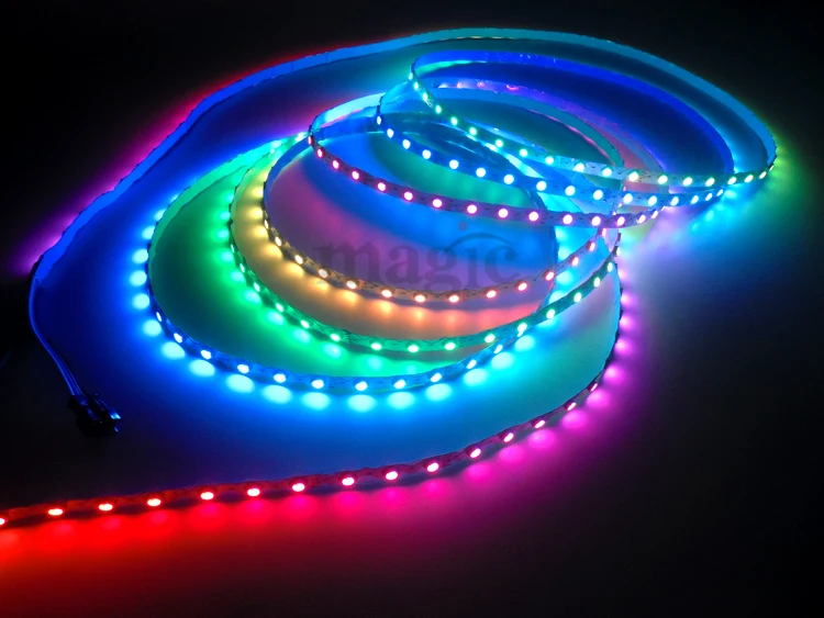 S-образный зигзаг гибкая светодиодная лента 5 в 12 В Адресуемая RGBW RGB GS8208 RT1809 SK6813 WS2815 светодиодный зигзагообразный поток