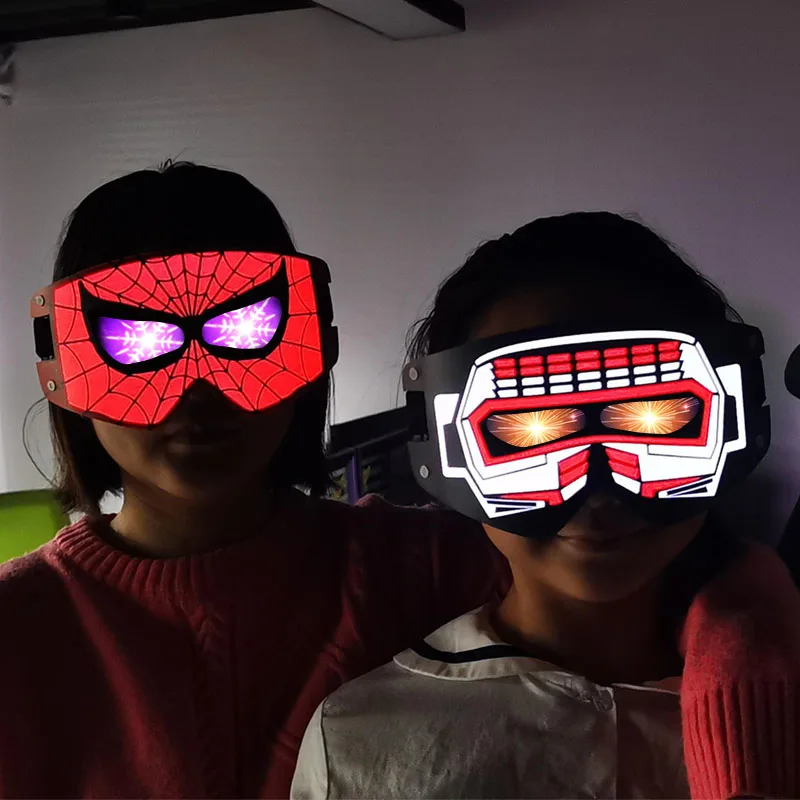 Factory Wholesale Cheap Retro Party Glasses With LED Light Kaleidoscope Glasses Led Light eye mask
