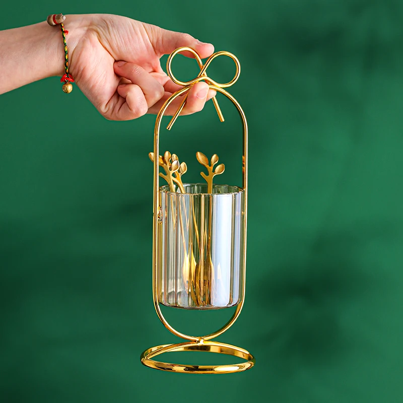 OSBORN light Luxury glass utensil storage holders & racks cutlery fork holder