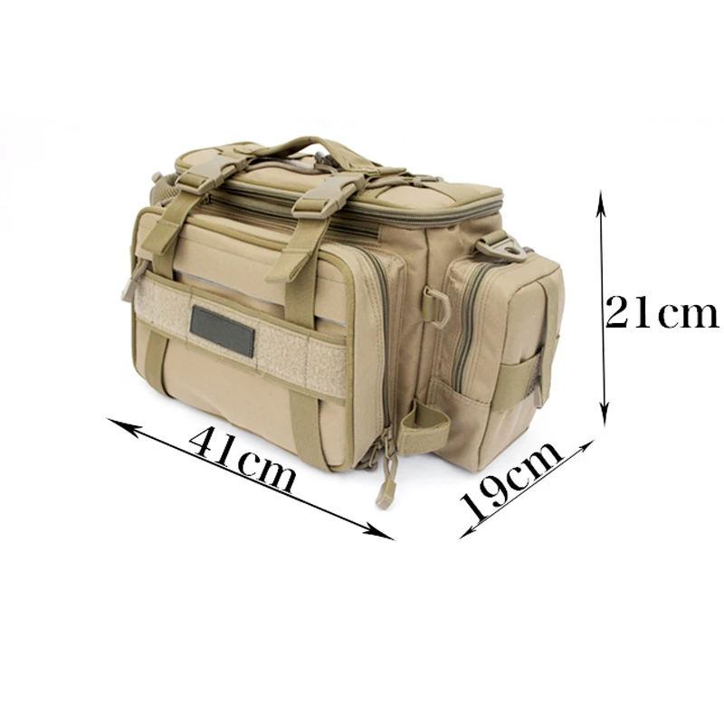 Travel Pro Fishing Tackle Bag with 4 Trays Large Water-Resistant Fishing Tray Bags Outdoor Fishing Tackle Storage Bag