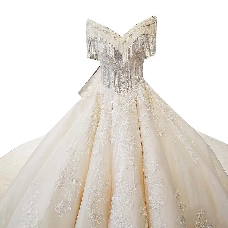 
China ivory off shoulder sweetheart ball gown lace up back hand work wedding dresses vestido de noiva hot selling special dress 