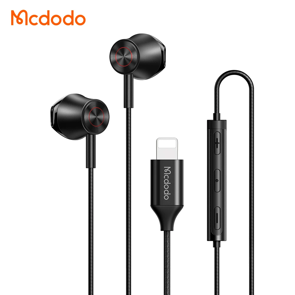 Mcdodo OEM Wired Earphone With Mic Music Control Diaphragm Speaker HD Phone Call Stereo In-ear Earphone and Headphone for iPhone
