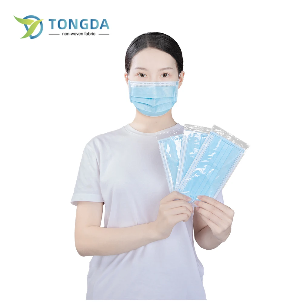 Blue Black White Pink Color Adults Unique Designed 3 Ply Non Woven 3 Layer Medical Individual Ear Loop Disposable Face Mask
