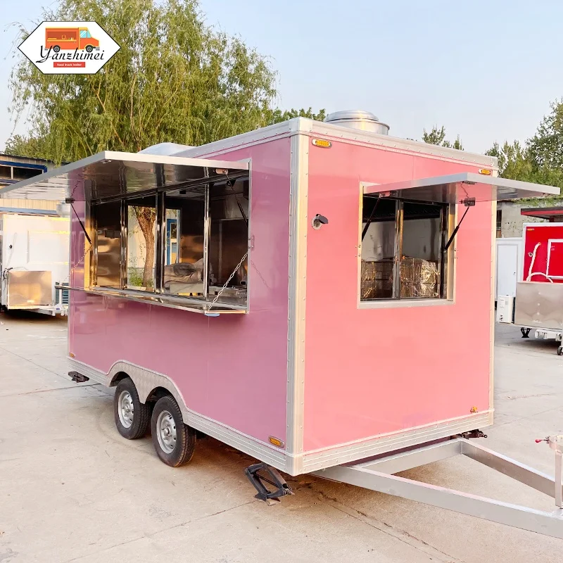 YANZHIMEI Best selling AU Standard Concession Trailer Cart with Grill Fryer Cheap Mobile Food Trailer Price For sale