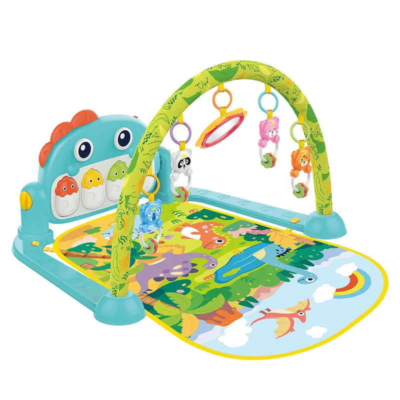 Новейший дизайн экологически чистый детский пианино с педалью динозавра игровой коврик музыкой и подсветкой для спортзала игрушка