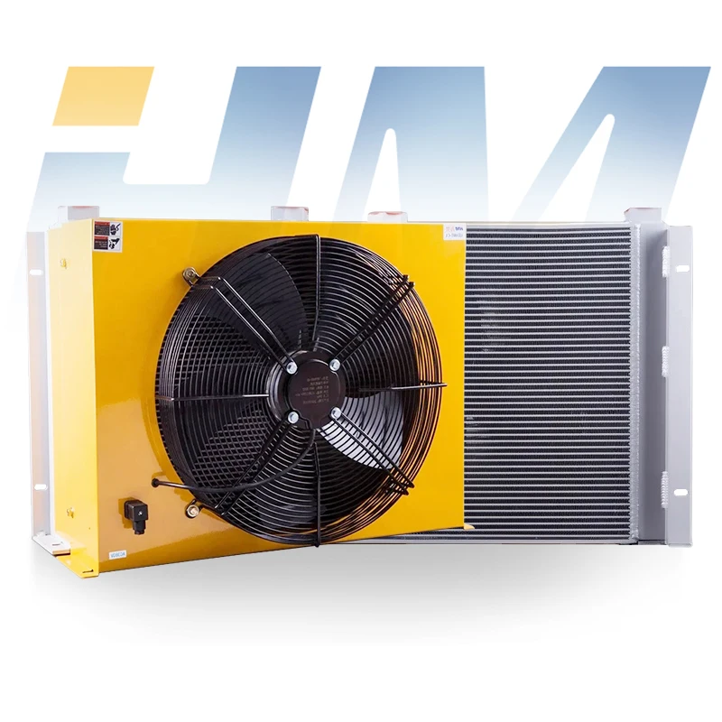Aluminum fin heat exchanger Hydraulic Oil Cooler with Fan for oil cooling system