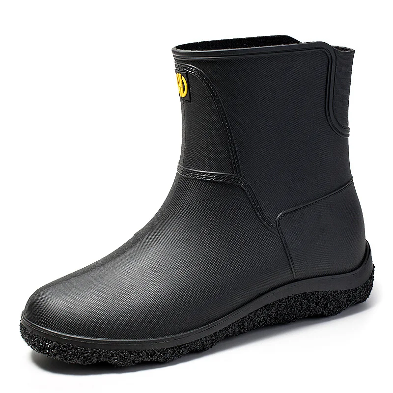 
Rain Boots Man Water-proof Anti-skid Unisex Ankle Boots Water Rubber Boots 
