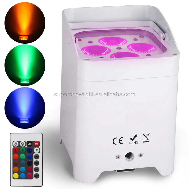 4x18w RGBWA UV 6in1 wireless battery powered led uplights