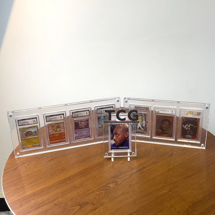 TCG Factory Custom PS-A Graded Cards Slab Acrylic Display Case  Holder Frame For Pokemon Baseball Sports Card With Strong Magnet