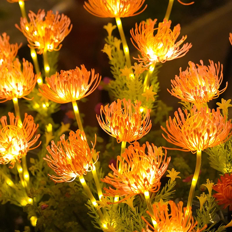 solar flower lights LED artificial flower Courtyard lawn decorative lighting for garden street Outdoor