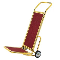 Hot Sale Five Star Golden Stainless Steel Hand Truck High Quality Multi-style Lobby Luggage Trolley Hall Luggage Cart