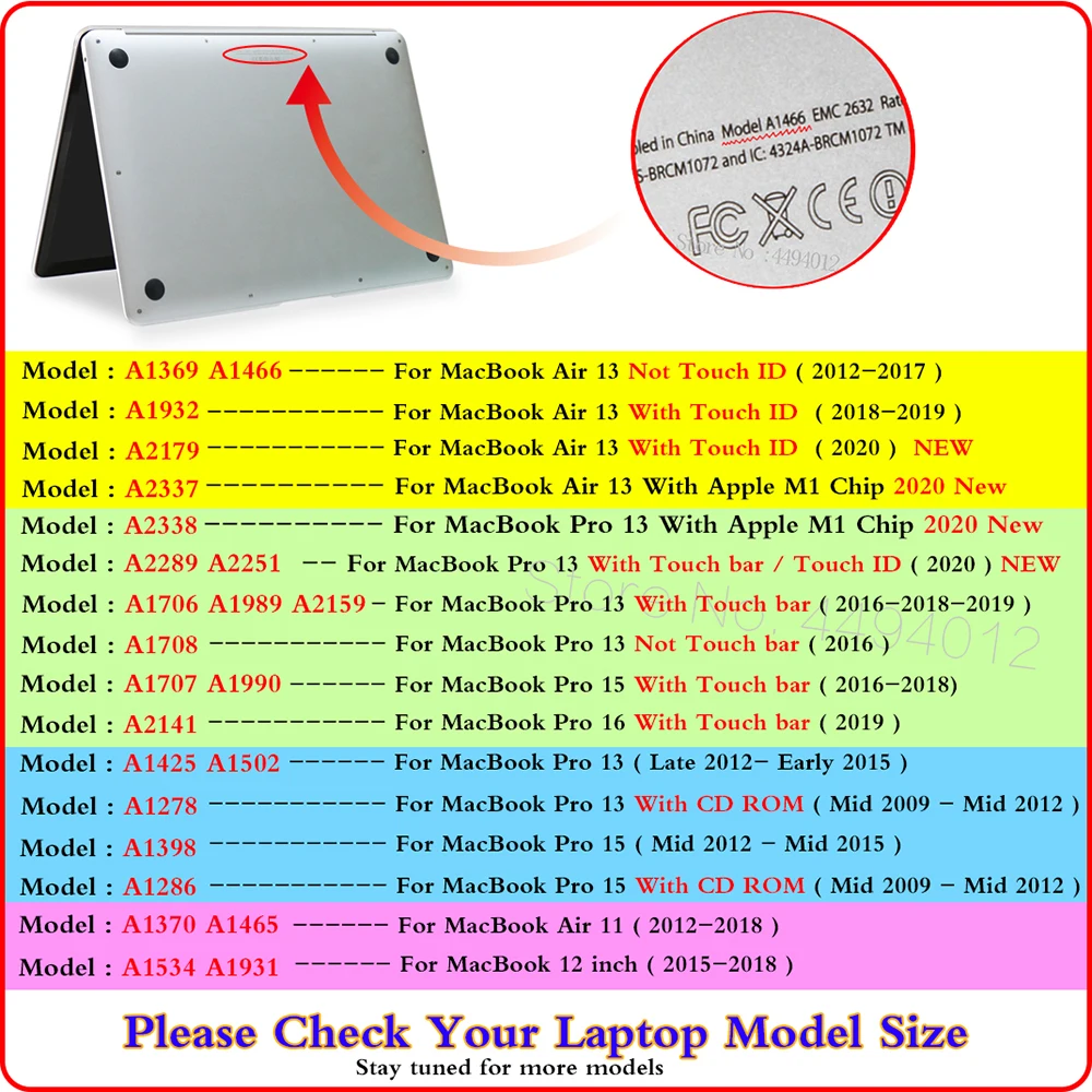 Чехол для ноутбука Macbook Pro 13 чехол 2020 M1 A2338 Touch ID Air A2337 16 11 12