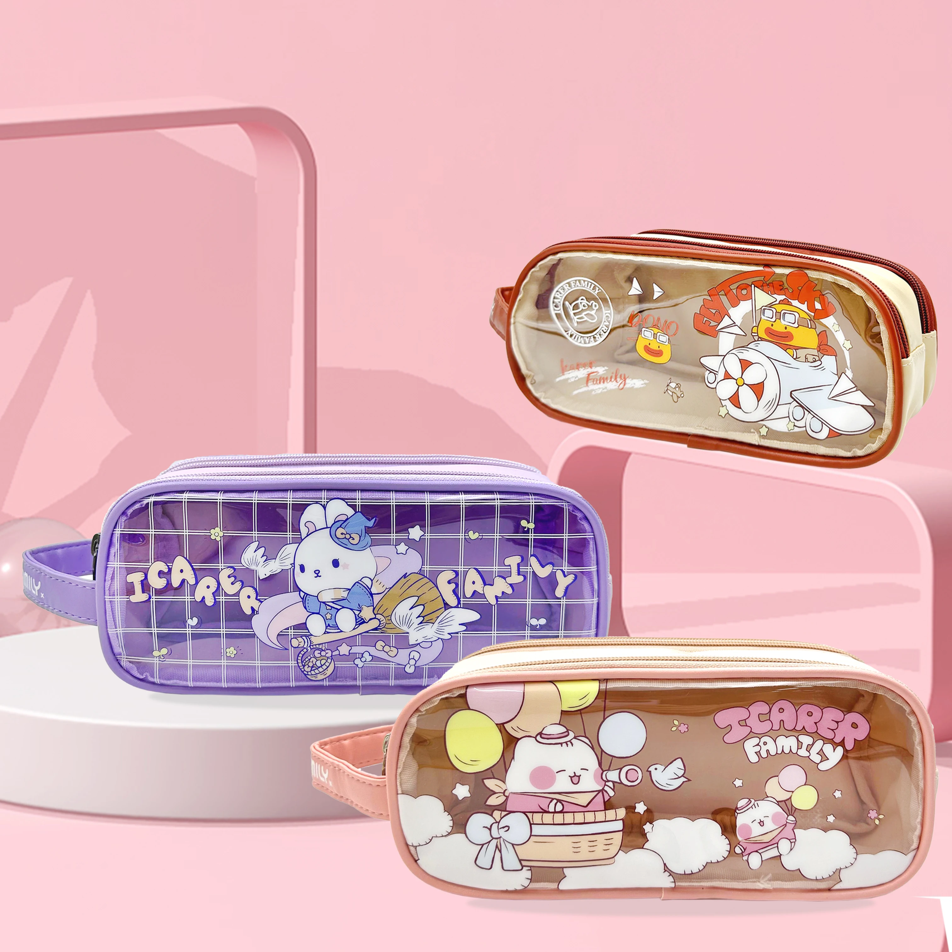 Big Capacity Pen Case Stationery Bag School College Office Storage Pouch Bag for Girls