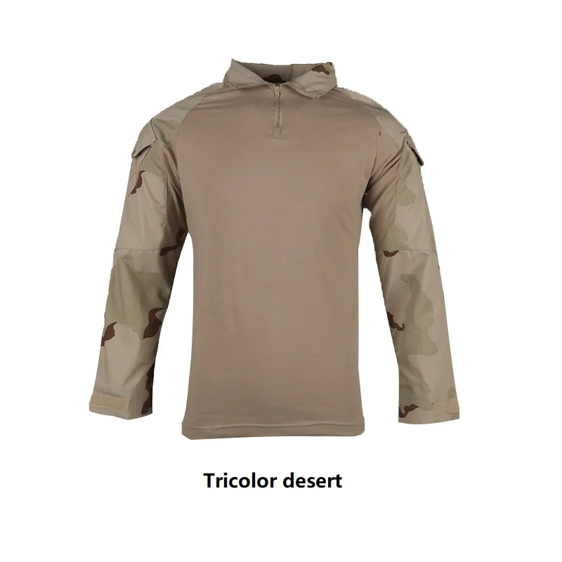 BDU Tactical Camouflage Uniform Clothes Camo Frog Suit Men Tactical Polo Shirt Combat