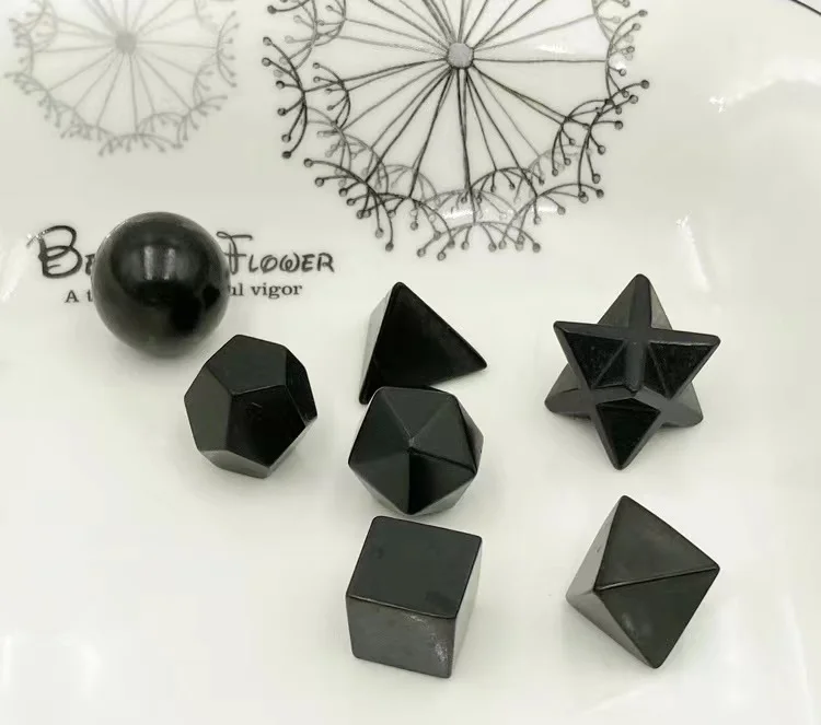 Russian Sub-Graphite Creative Engraving Diagram Energy Stone Jewelry Electronic Jewelry Shungit