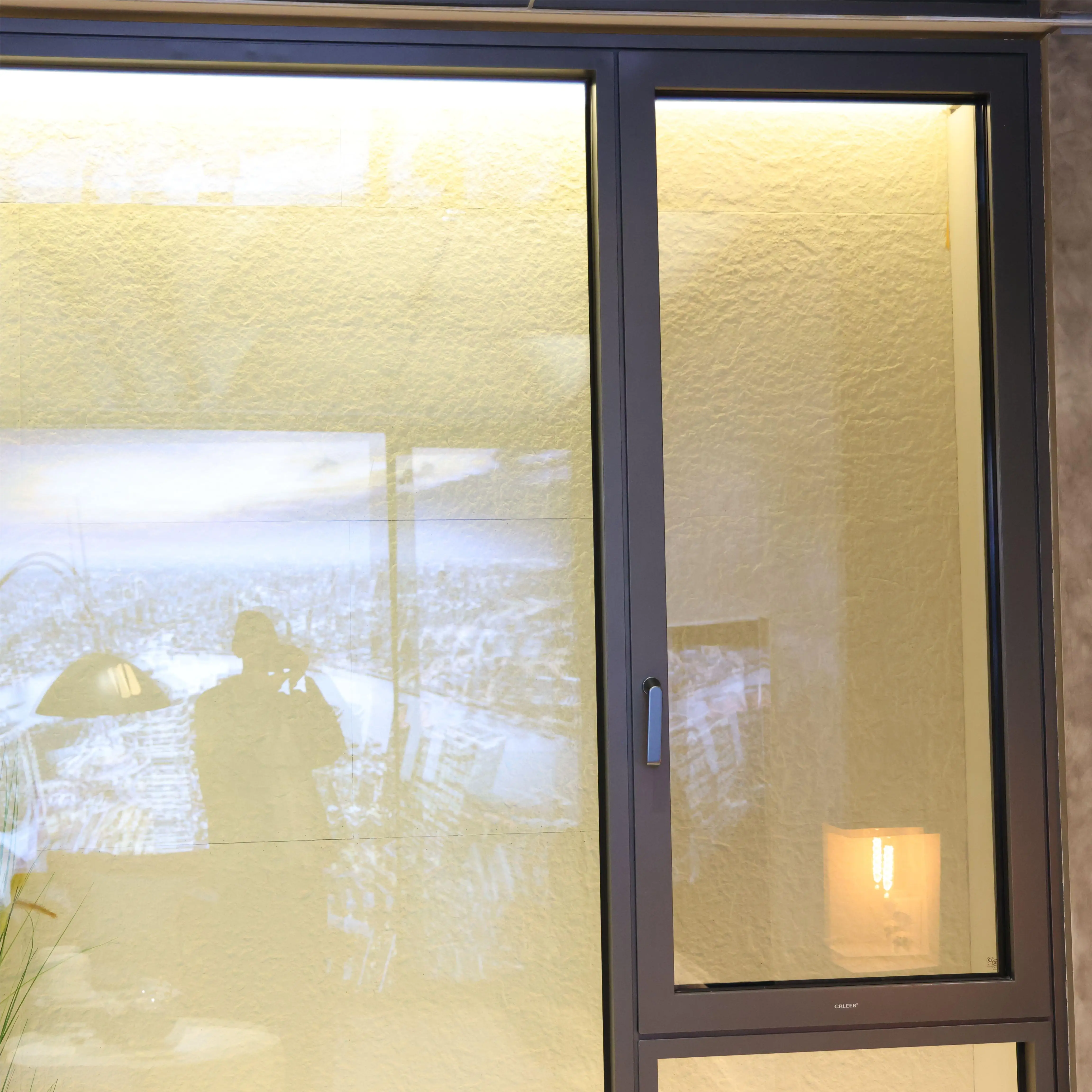2024 New Arrival Double Glass Hurricane Proof Tilt And Turn Aluminum Slim Narrow Frame Casement Smart Windows