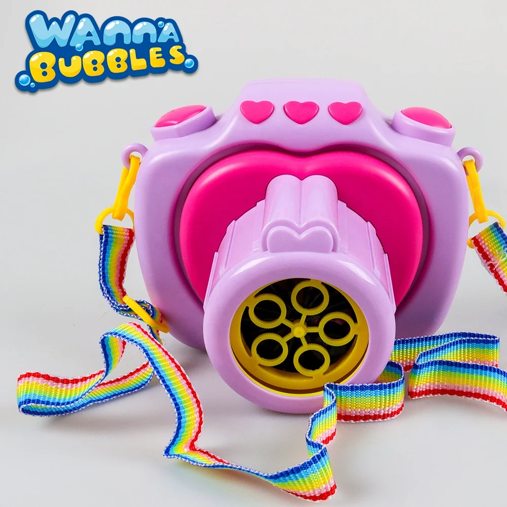 Automatic B/O Soap Bubble Camera kids toy music camera bubble machine