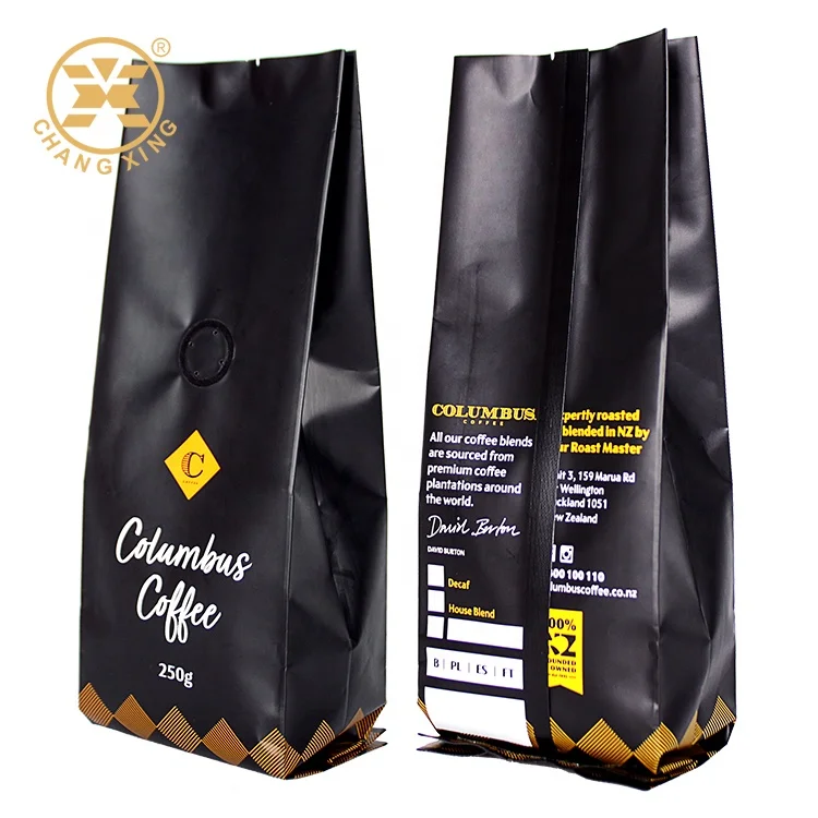 Eco Friendly Bolsa Packaging Side Gusset 250g 500g 1lb Valve Pouches Recyclable Custom Print Bean Coffee Bags