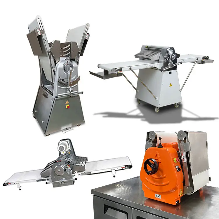 Professional Electric Industrial Benchtop Croissant Machine Folding Pastry Dough Sheeter Table Top