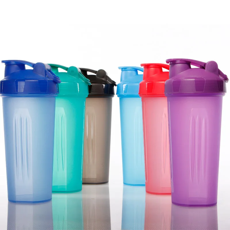 600ml Promotional ECO Friendly Fitness Gym Plastic Powder Whey Protein Shake Cup Sport Shaker Water Bottle