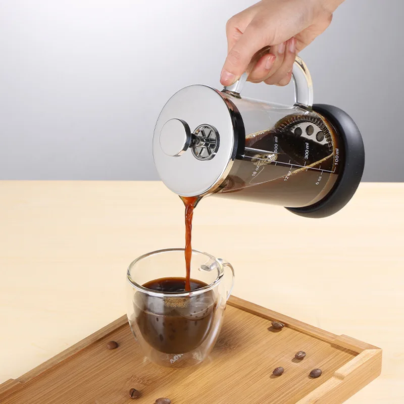 Wholesale  Glass French Press with Food Grade Plastic bottom