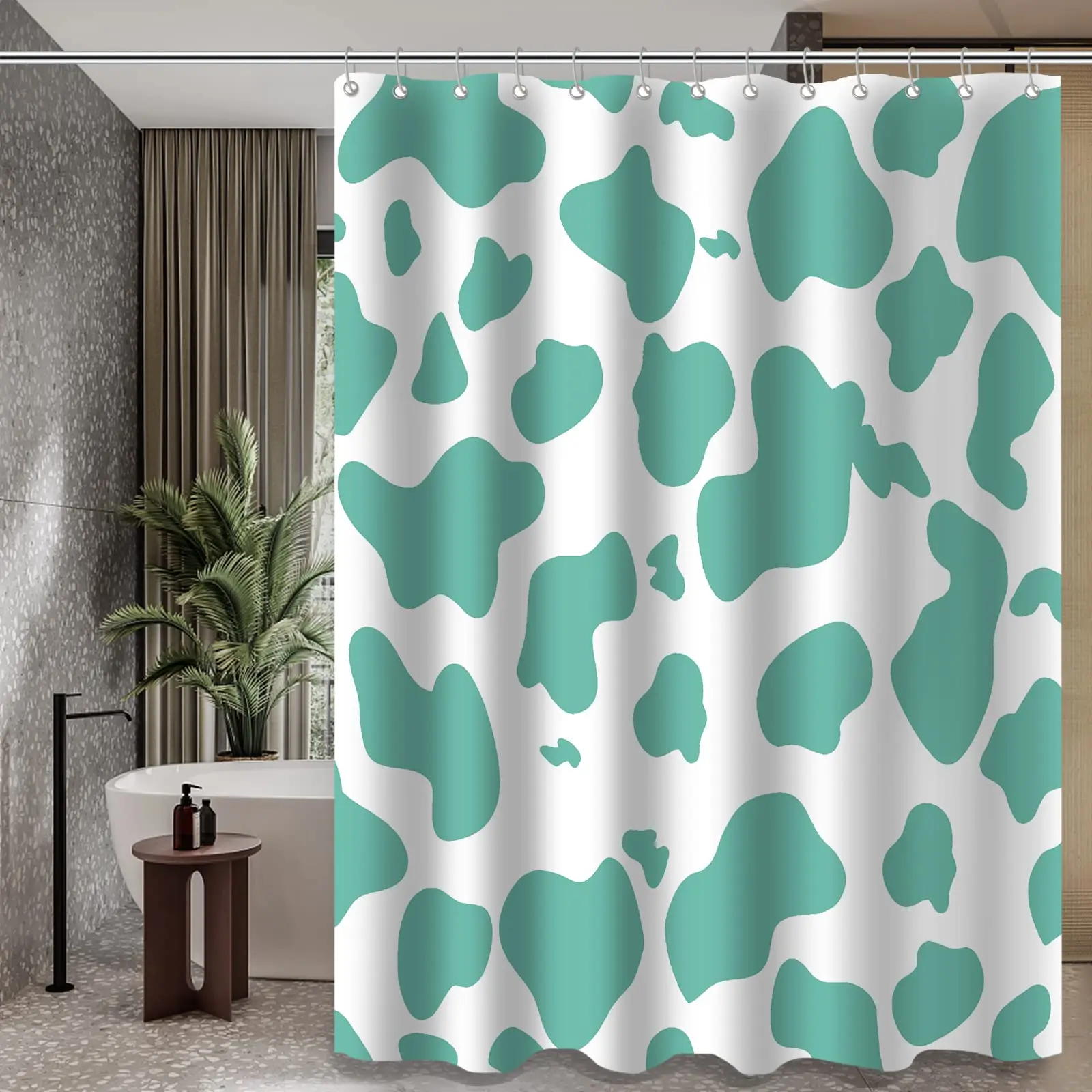 Custom Waterproof Colorful Funny with Standard Size Shower Curtain Bathroom Fabric Curtains Set