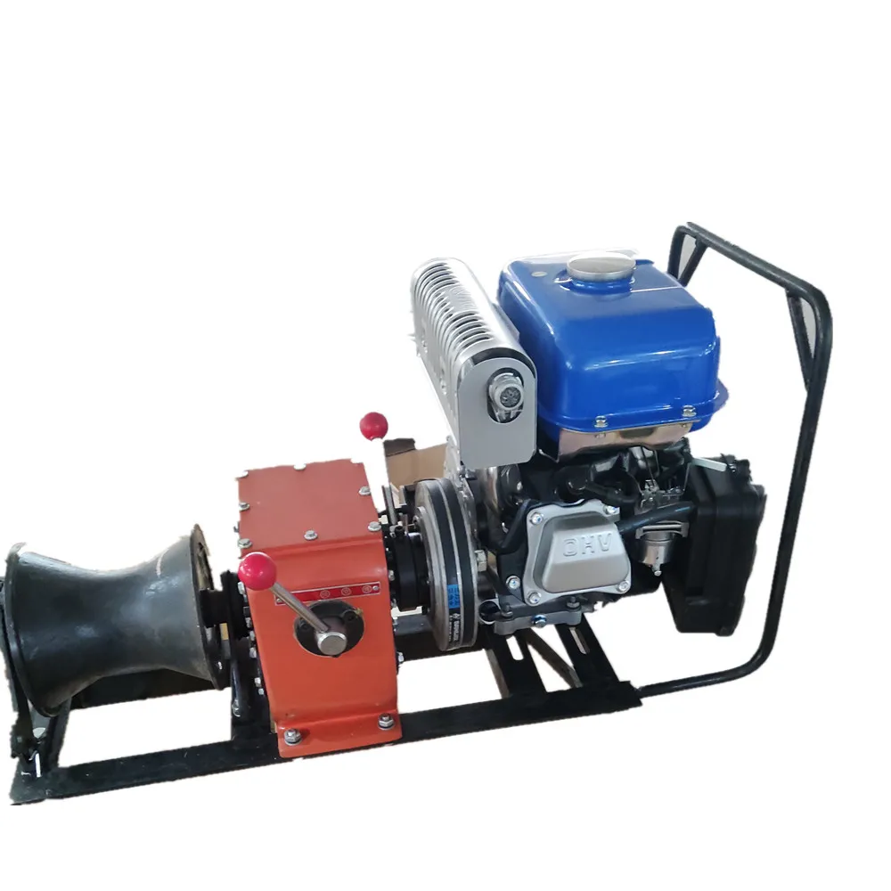 1 Ton Gasoline and Diesel Engine Powered Winch for Electric Construction