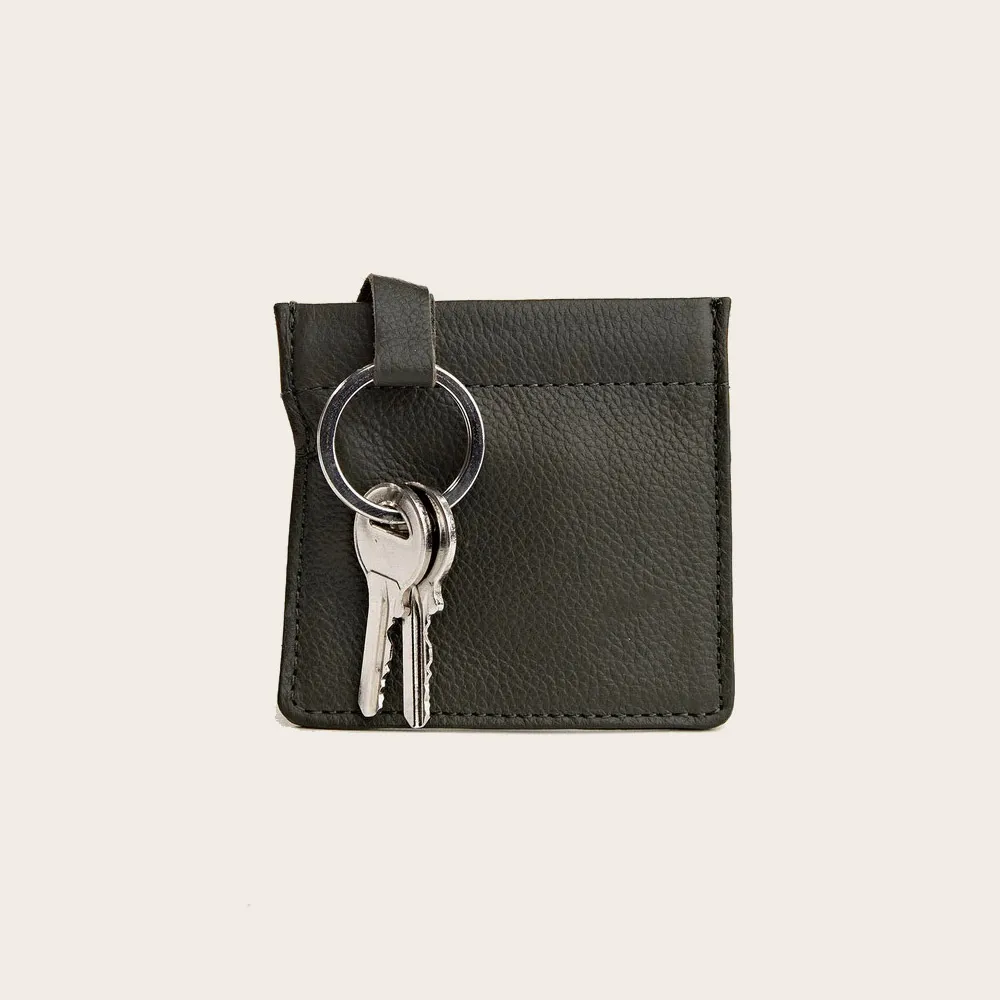High quality classic luxury wholesale ladies coin key pouch custom leather coin purse keychain