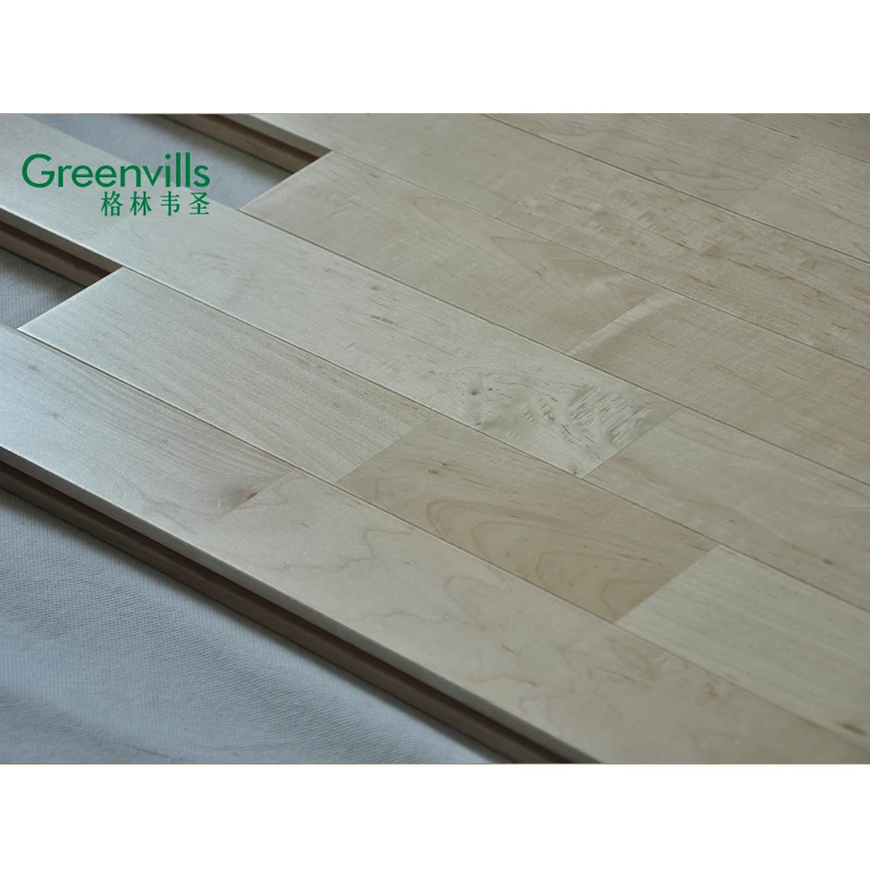 Basketball court flooring Chinese maple birch, solid wood flooring