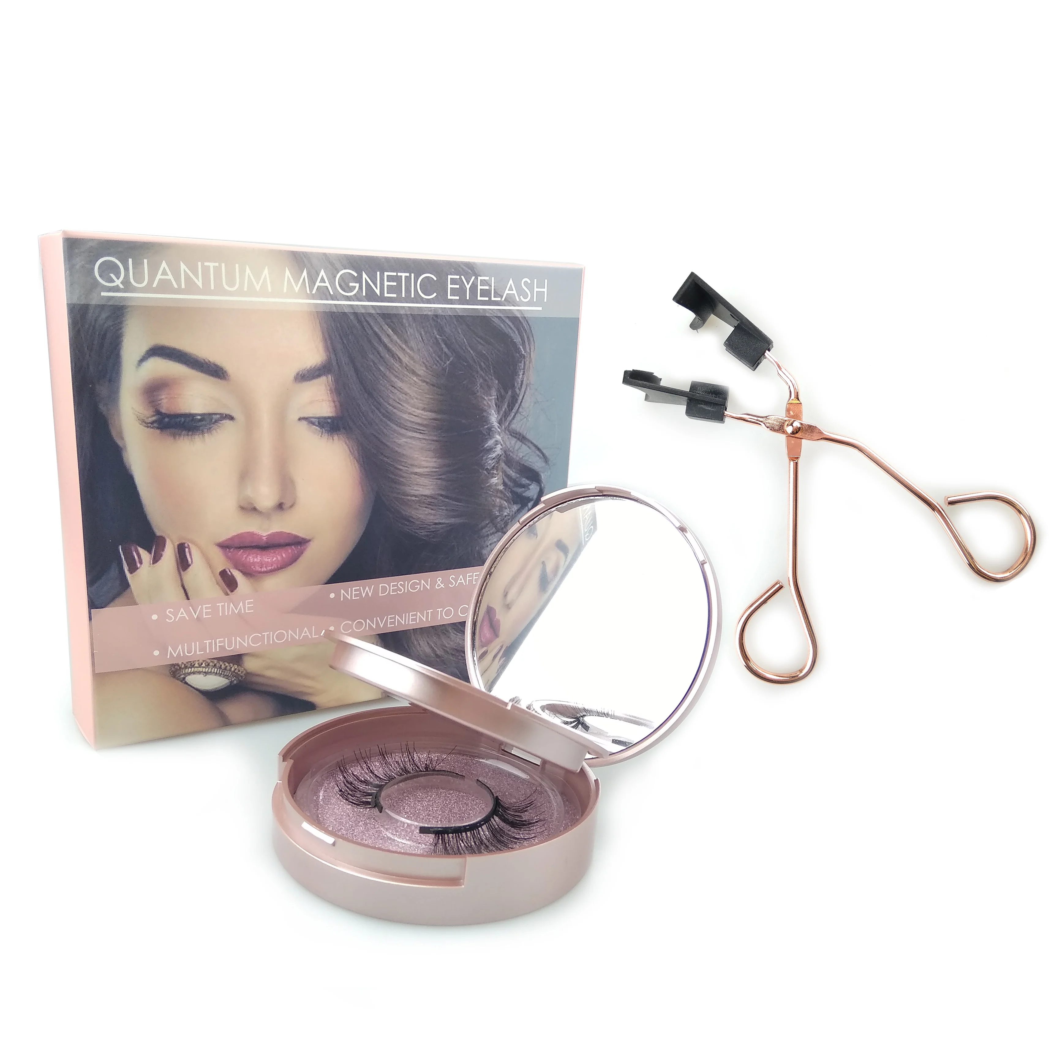 Qingdao Private Label False lashes Soft Clip 8D Quantum Magnetic Eyelash Partner Set