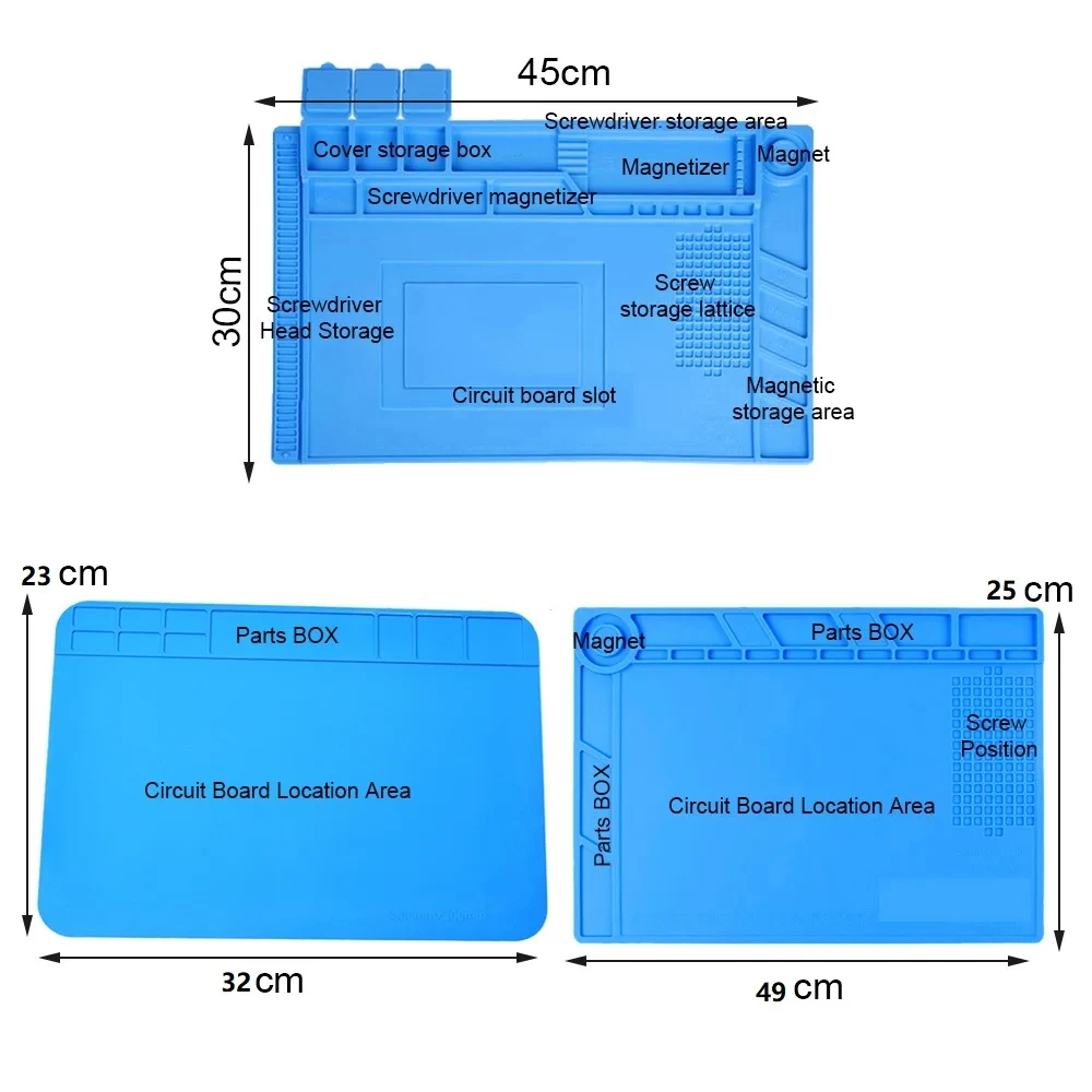 Heat-resistant Silicone Desk Mat for BGA Soldering Insulation Pad for Mobile Phone Repair Tools Maintenance Silicone Mat