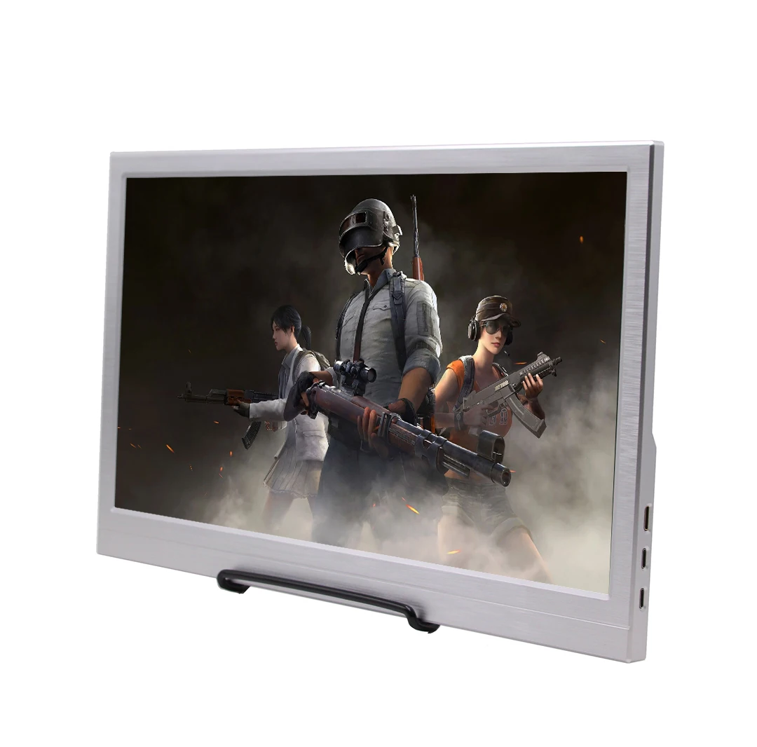 15.6 Inch Portable Monitor, FHD 1920 x 1080 External Monitor, IPS Extend Screen with USB Type C/Mini HD, Built-i