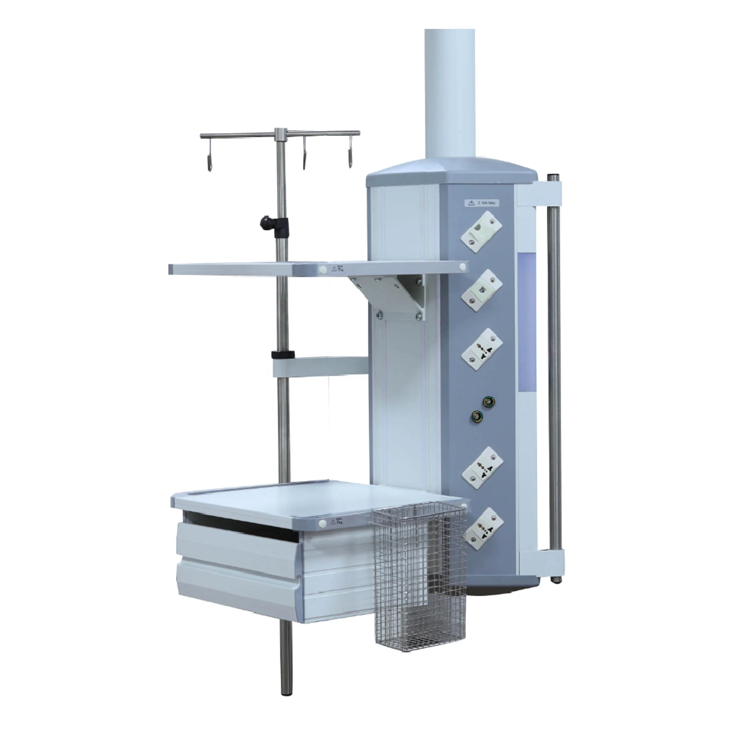 Medical gas equipment double arm surgical pendant hospital ICU room ceiling mounted pendant with gas outlet