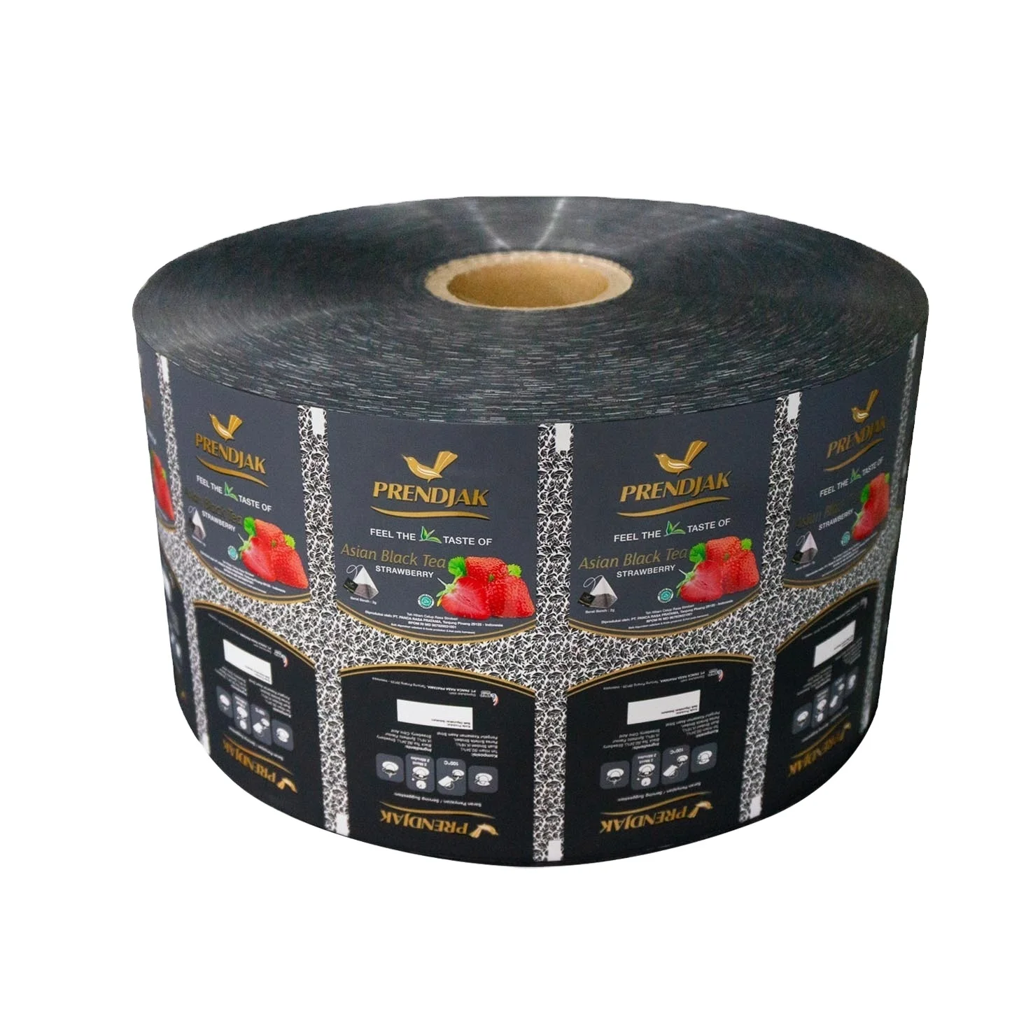 DQ PACK Custom flexible pack food packing flow wrap sachet film rolls for coffee tea powder dried food