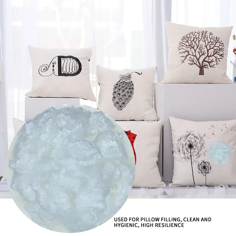 Filling Toy Pillow Sofa Siliconized Polyester Staple Fiber