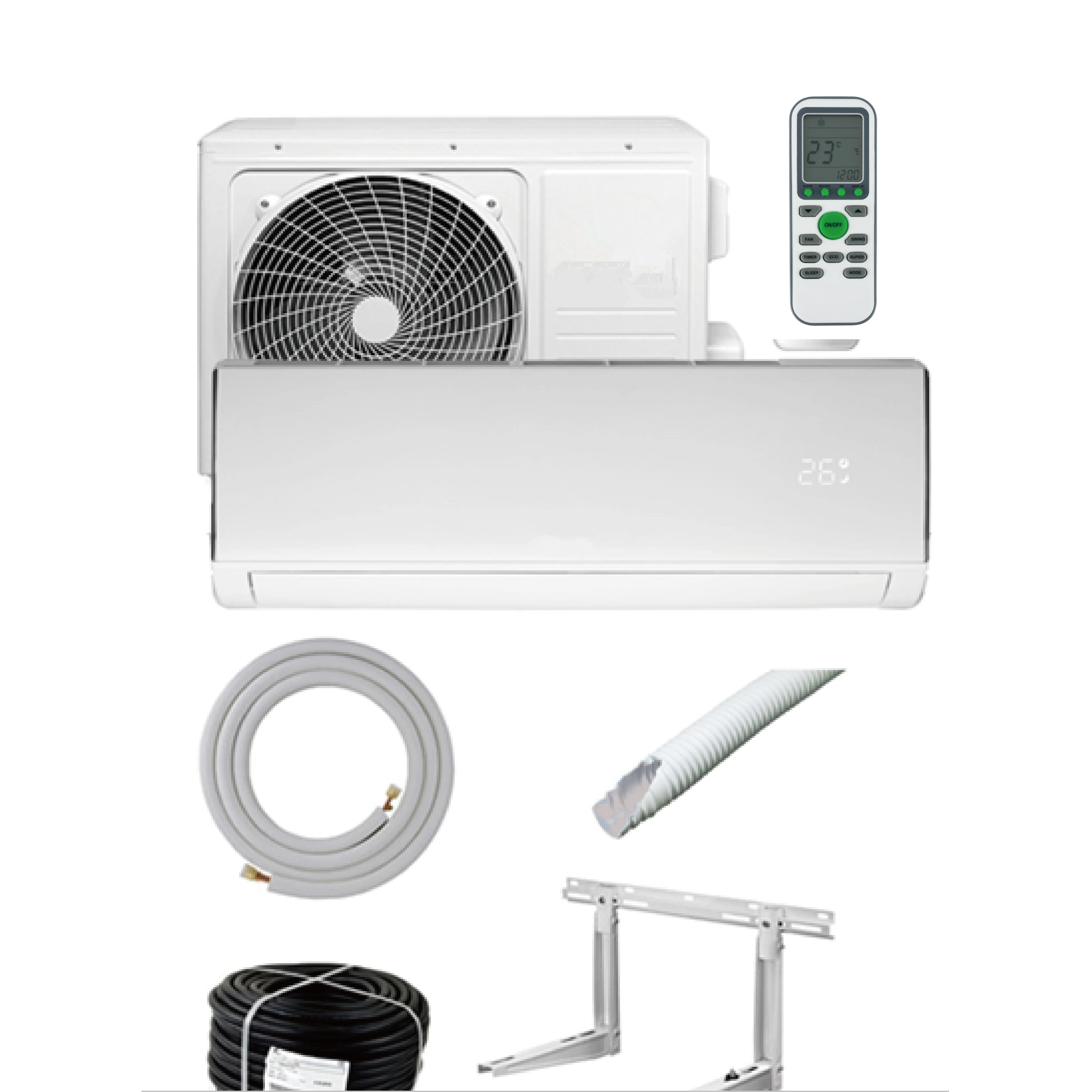 New design R32 gas DC inverter 9000btu 12000 btu 1 ton wall mounted split type factory prices air conditioner