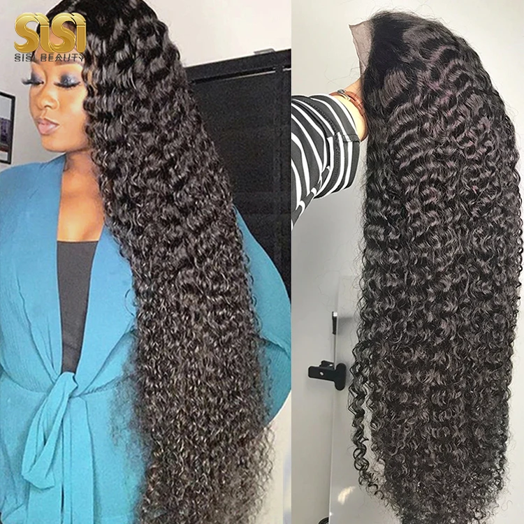 Deep Wave Wig Lace Front Human Hair Wigs,Curly Wigs Human Hair Lace Front,Natural Virgin Mink Brazilian Hair Wig For Black Women