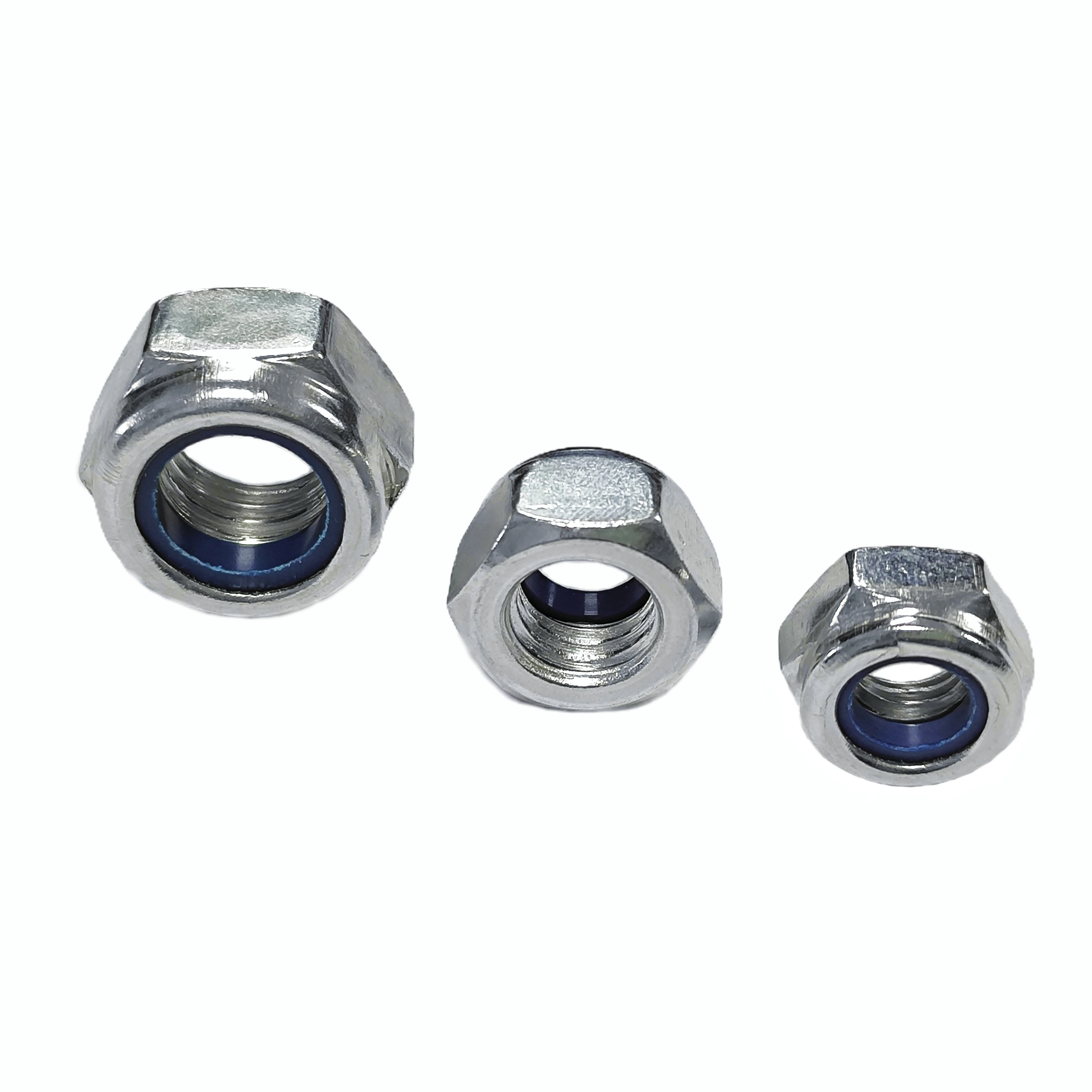 Hex Thin Nuts With Nylon Insert lock nut DIN 985 Carbon Steel Metric Thread M3-M36