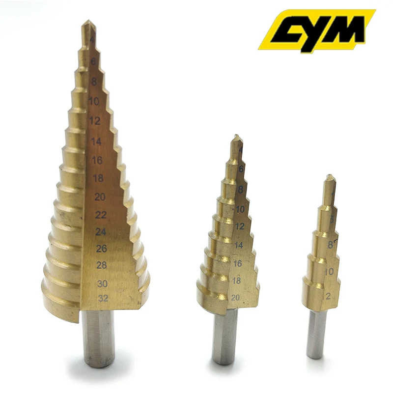 Набор ступенчатых Сверл из быстрорежущей стали и кобальта с несколькими отверстиями, 50 размеров, 3 шт. в алюминиевом корпусе