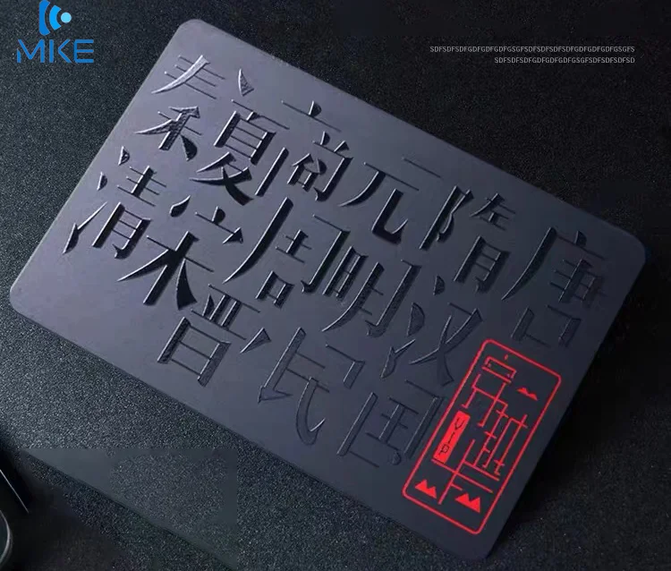 Signature strip frosted black printing plastic pvc cards