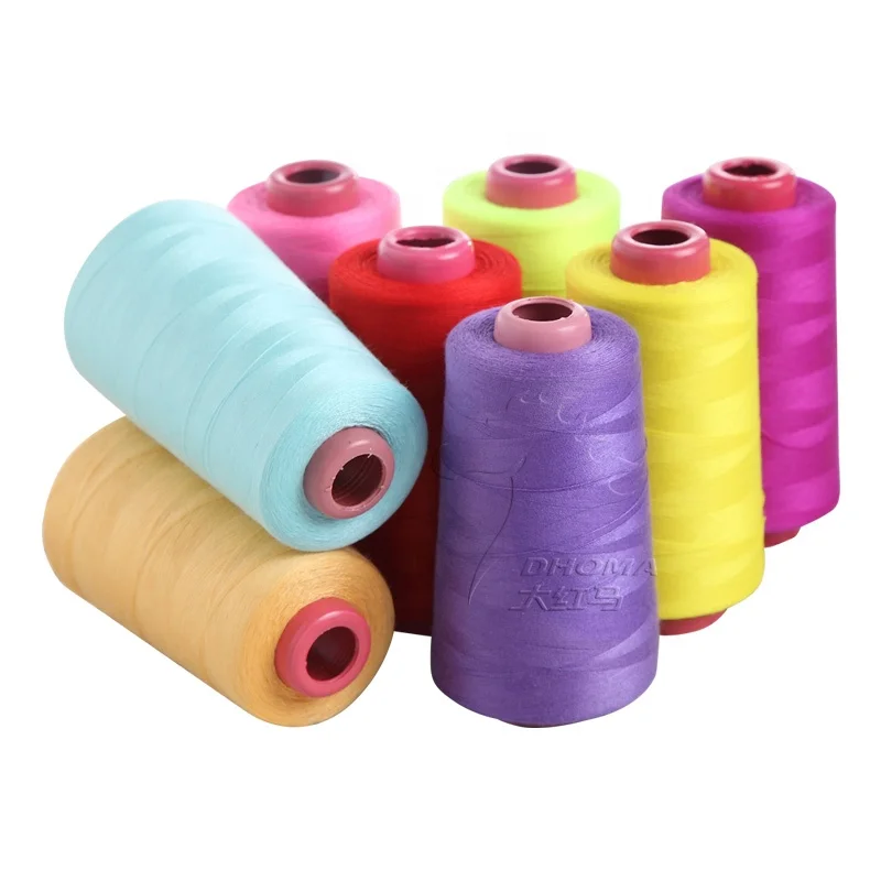 DHOMA 100% Spun Polyester Sewing Thread TFO dyed thread sewing 603 4000Y cheap sewing thread