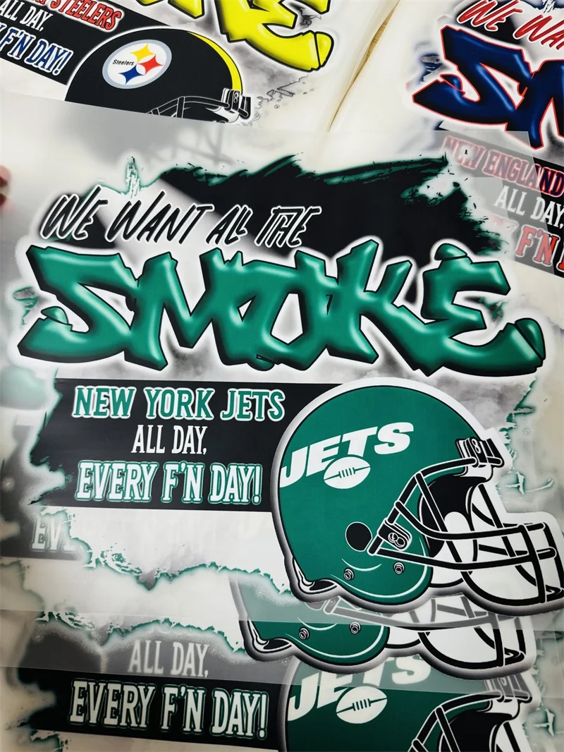 High Quality Dtf Transfers Printed Sticker Heat Transfer Vinyl Designs Screen Heat Transfer Print Stickers for T-shirts