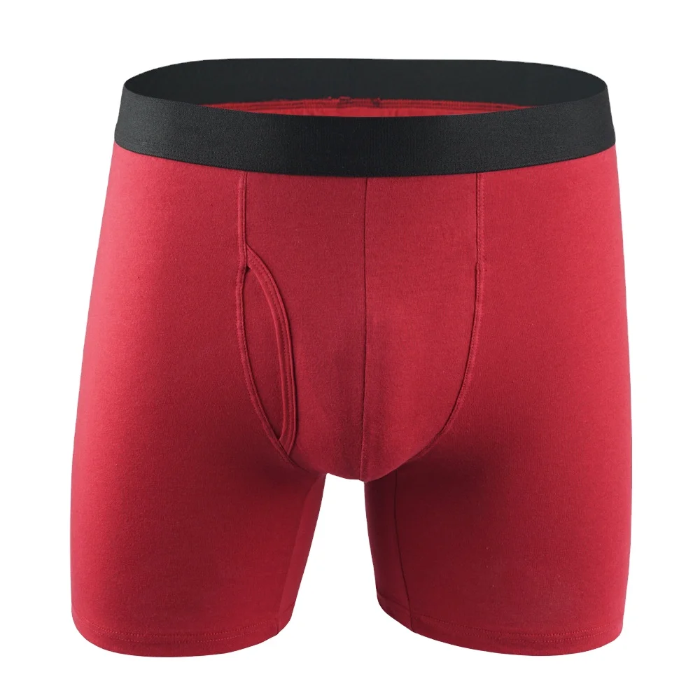Wholesale And Custom Logo Cotton And Spandex Sport Boxer Briefs For Men Underwear Men
