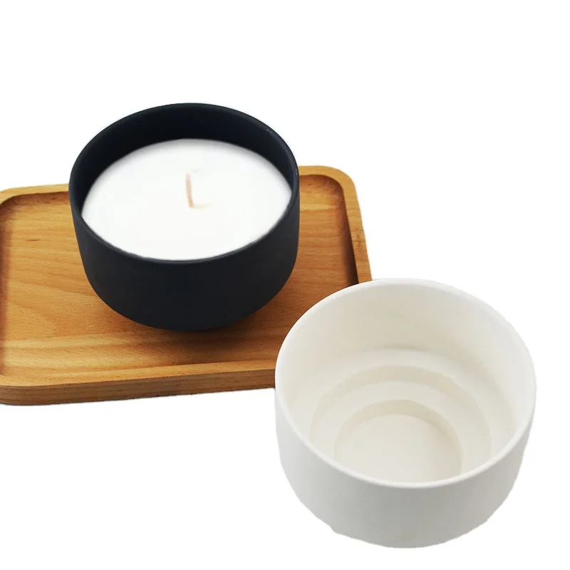 Wholesale Cheap Price frascos para velas white ceramic candles with lid