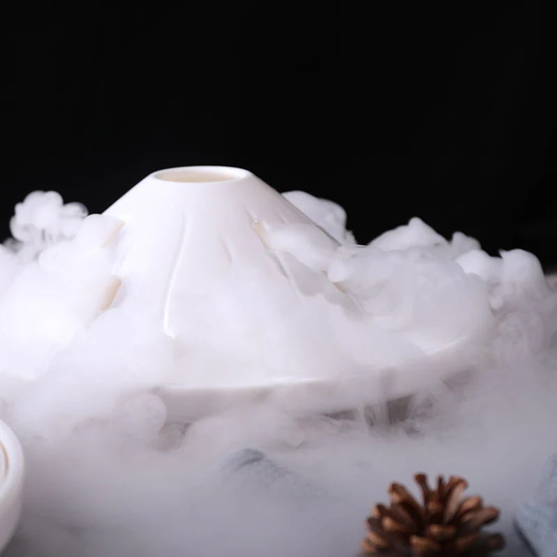 
Multiple size custom white round dry ice plate design restaurant hotel sushi sashimi melamine tray 